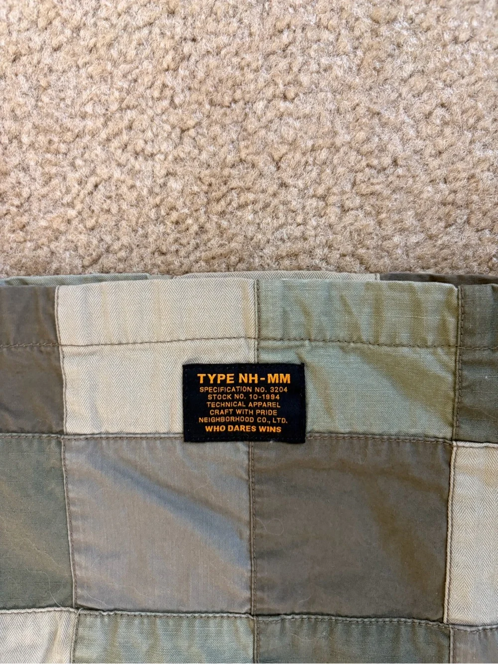 Neighborhood Patchwork Olive Green tote Bag